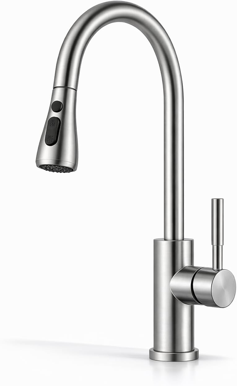 BASIK Miscelatore Cucina Inox con Doccetta Estraibile 360°