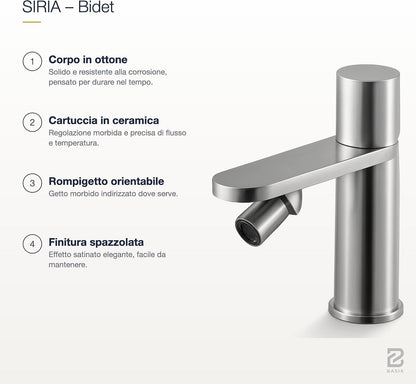 BASIK Siria – Miscelatore Bidet Spazzolato – foto 3