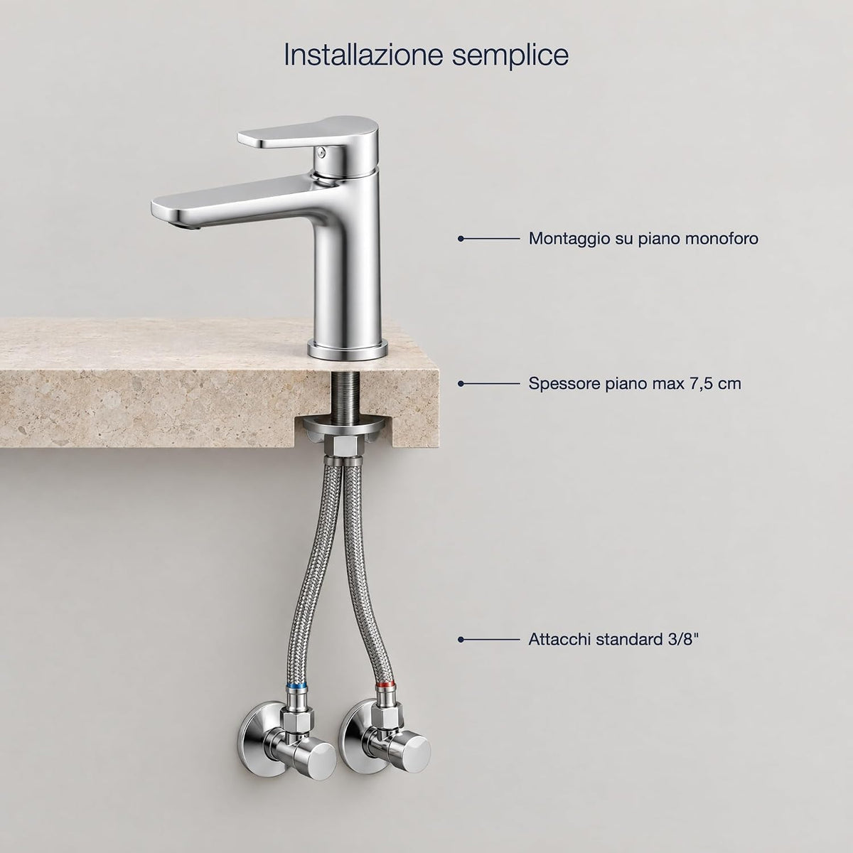 BASIK Aurel – Miscelatore Lavabo Cromato – foto 7