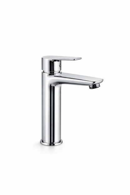Miscelatore lavabo cromato in ottone – linee moderne