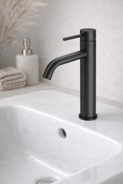 BASIK MISCELATORE LAVABO ALTO NERO