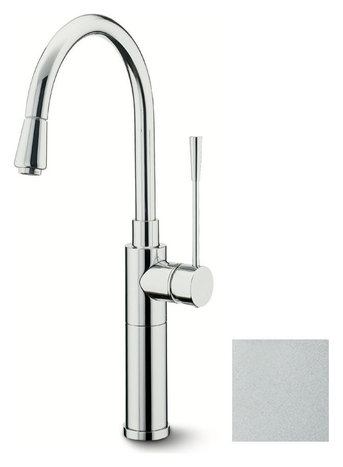 Newform 2451.92.106 X-Trend Miscelatore cucina con doccetta e bocca alta girevole - cromo satinato