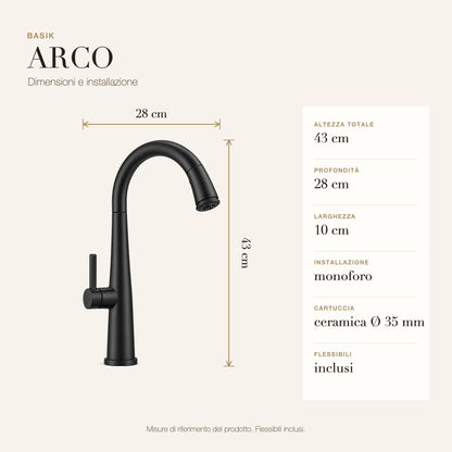 BASIK ARCO nero dimensioni