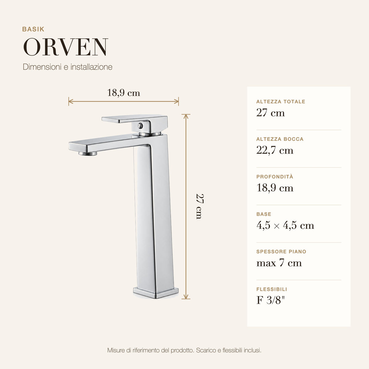 BASIK ORVEN ALTO dimensioni