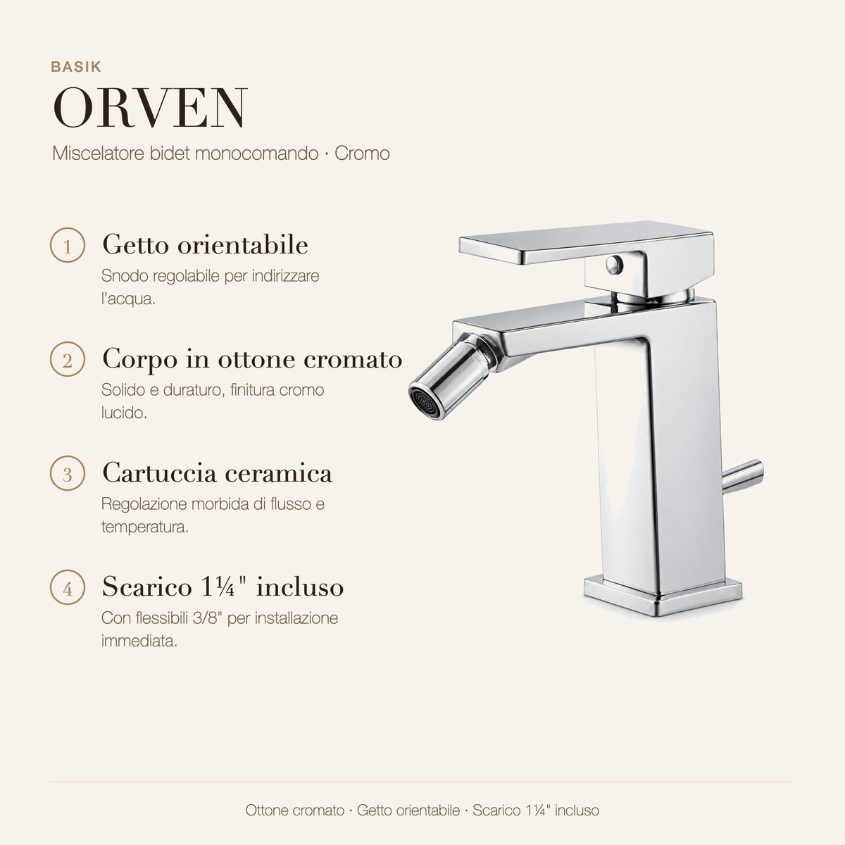 BASIK ORVEN BIDET caratteristiche