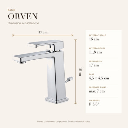 BASIK ORVEN LAVABO dimensioni