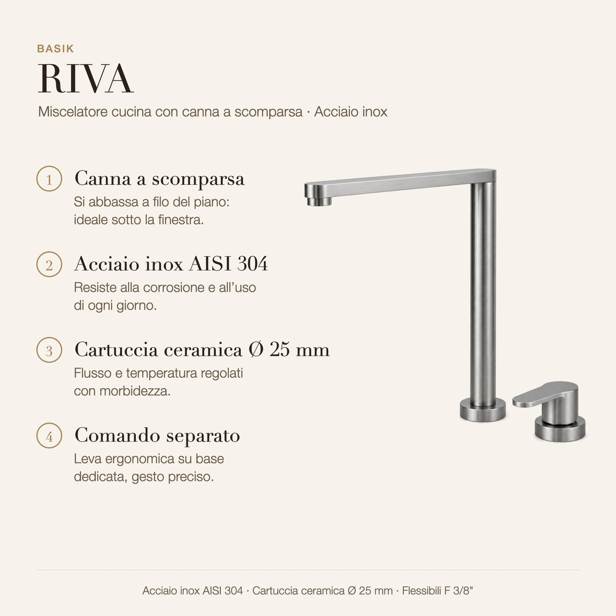 BASIK RIVA-INOX caratteristiche