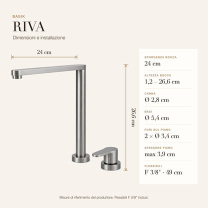 BASIK RIVA-INOX dimensioni
