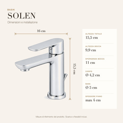BASIK SOLEN LAVABO dimensioni