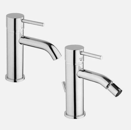 Set Miscelatori Lavabo e Bidet con Kit di Installazione