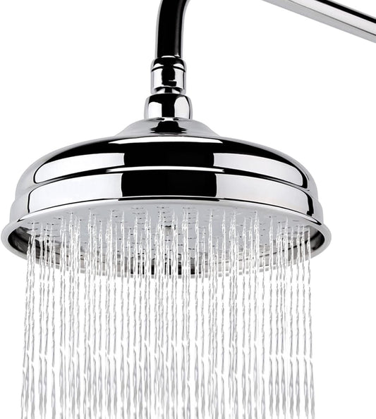 BASIK Soffione Doccia Tondo 20 cm in Acciaio Inox 304