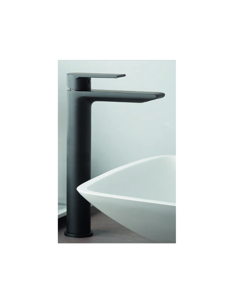 BASIK MISCELATORE LAVABO ALTO CRIS NERO